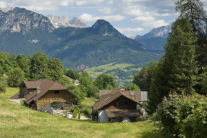 Dalla nostra fattoria si ha una vista meravigliosa sulle Dolomiti.