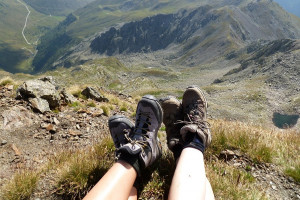 In cima alle montagne.